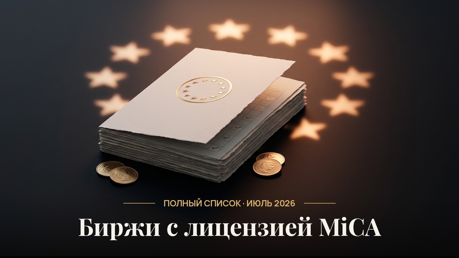 Биржи с лицензией MiCA: полный список (июль 2026) + требования к капиталу
